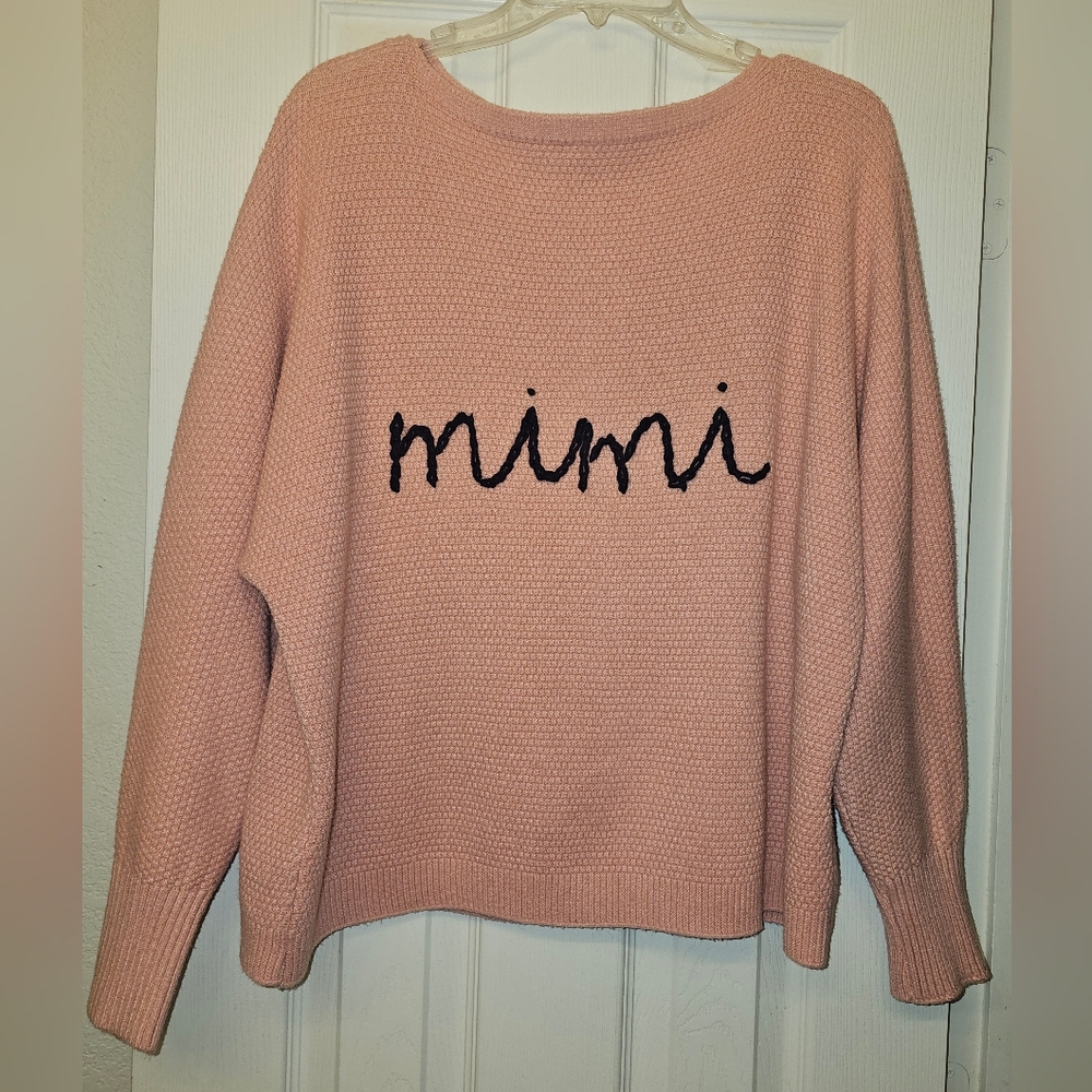 Coco + Carmen Blush Pink Crew Neck Sweater